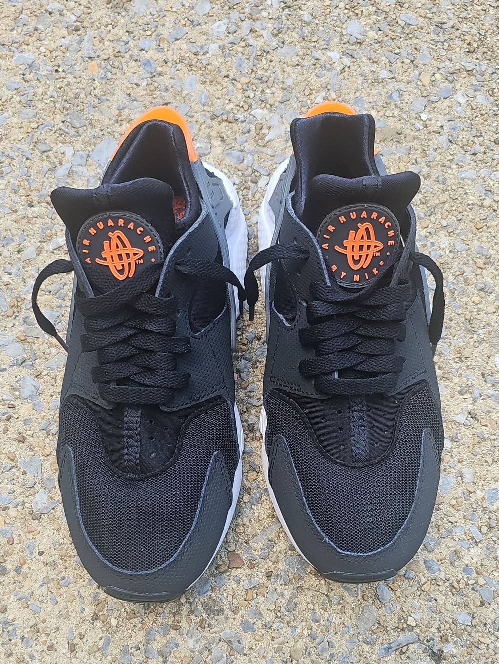 Nike Men’s Black & Orange Air Huarache Sneakers